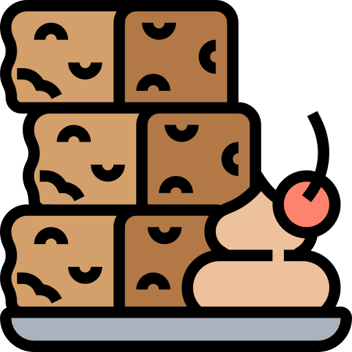 Brownie bakery sweet food icon Brownie bakery sweet food icon