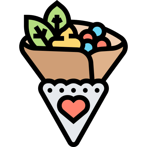 Crepe fruit food and restaurant sweet icon