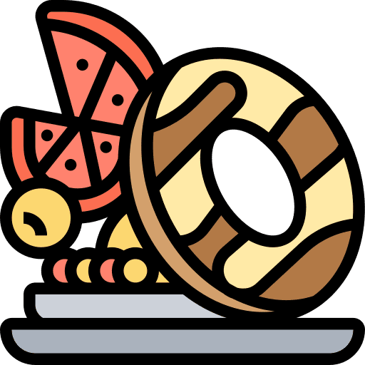 Bagel breakfast donut food and restaurant icon Bagel breakfast donut food and restaurant icon