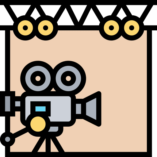 Film studio entertainment electronics equipment icon