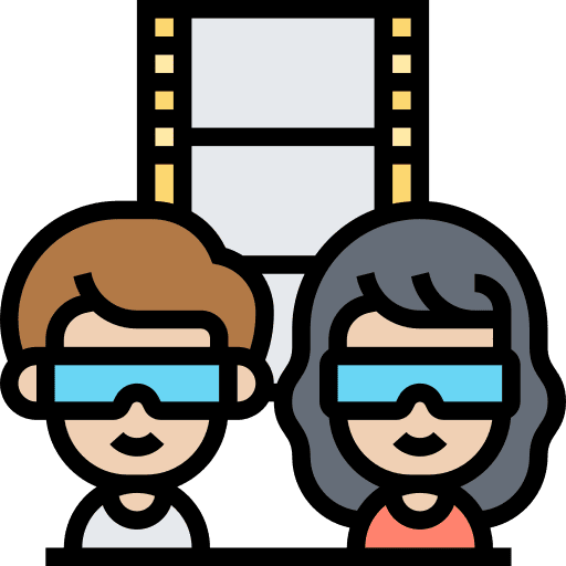 3d movie user 3d movie man icon