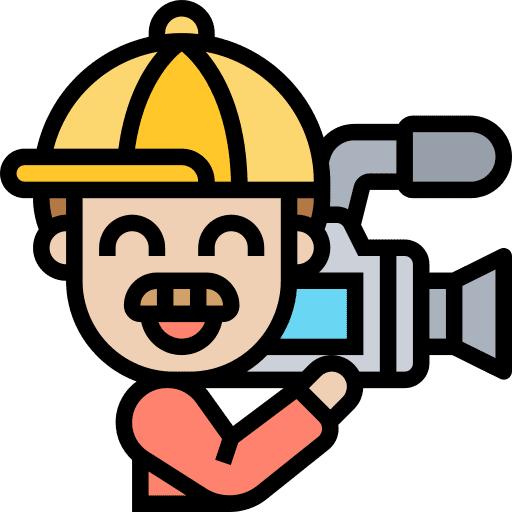 Camera operator entertainment filming camera operator icon Camera operator entertainment filming camera operator icon