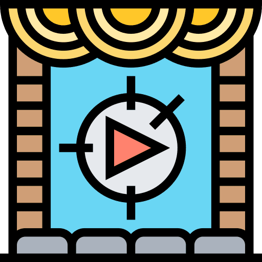 Cinema screen theater entertainment auditorium icon Cinema screen theater entertainment auditorium icon