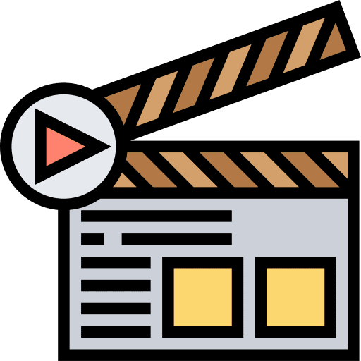 Clapperboard entertainment clapper action icon