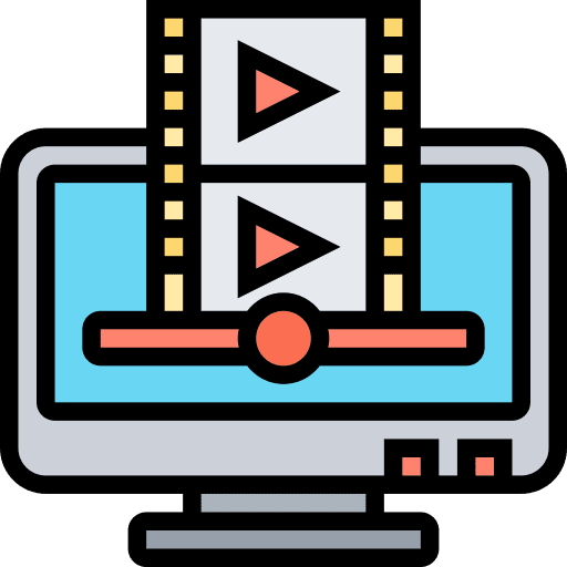 Screen cinema video editing movie icon