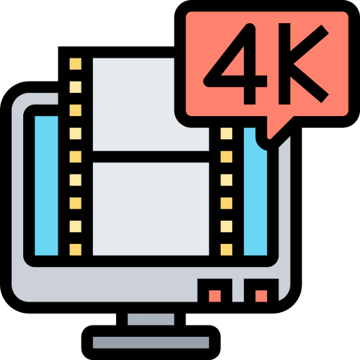 4k movie electronics cinema icon 4k movie electronics cinema icon