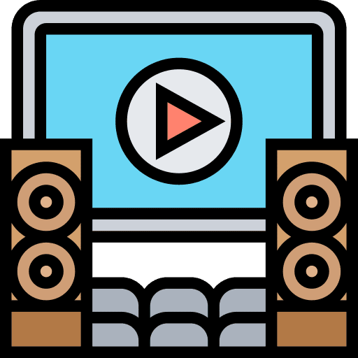 Loudspeaker sound system cinema electronics icon Loudspeaker sound system cinema electronics icon