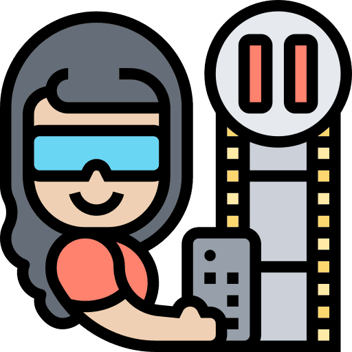 Pause film user 3d glasses icon Pause film user 3d glasses icon