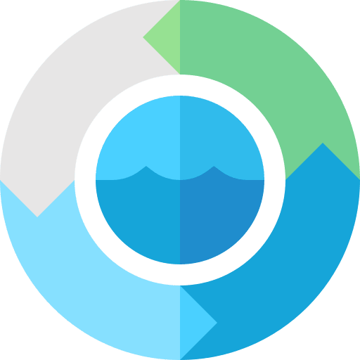 Sustainable statistics nature development icon