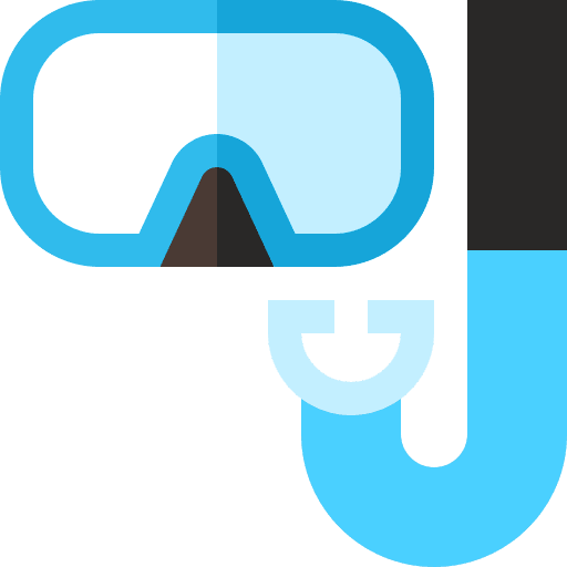 Snorkeling sport equipment snorkel dive icon Snorkeling sport equipment snorkel dive icon