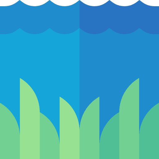 Seagrass aquatic ocean algae icon Seagrass aquatic ocean algae icon