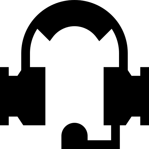 Headphones technical support microphone communications icon Headphones technical support microphone communications icon