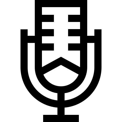 Microphone technology voice recording podcast icon