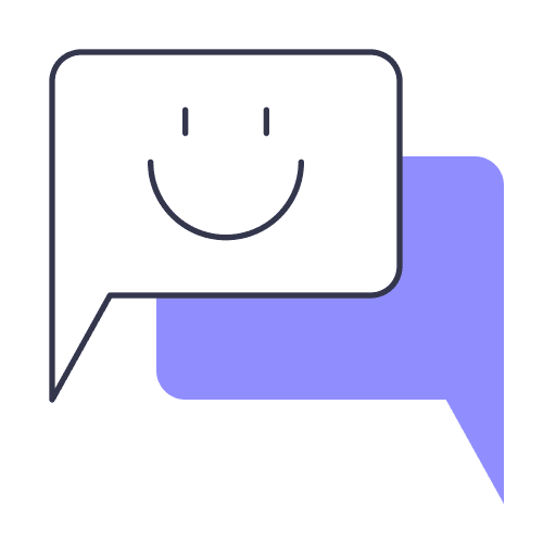 Chat topics communications speech bubble icon