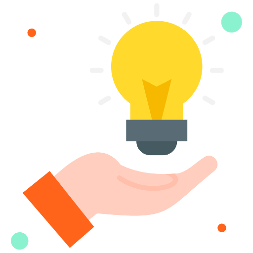 Solution education idea creativity icon