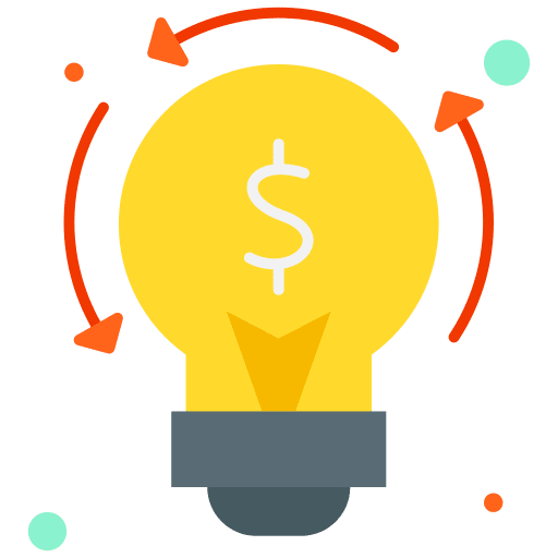 Finance business and finance idea lightbulb icon