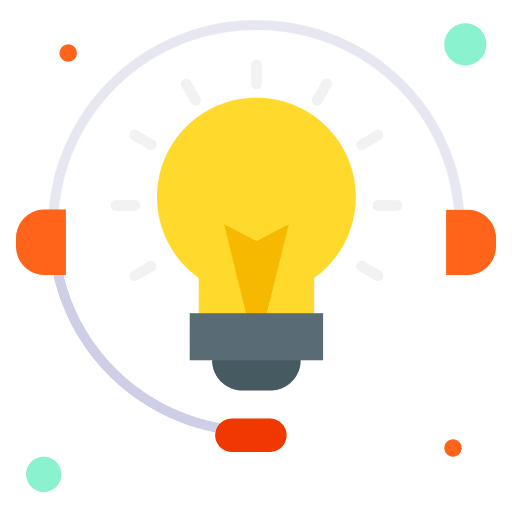 Product management light bulb creative communications icon Product management light bulb creative communications icon