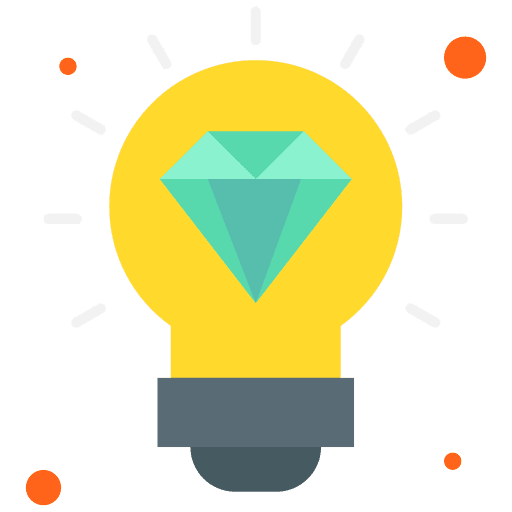 Smart strategy lightbulb solve icon