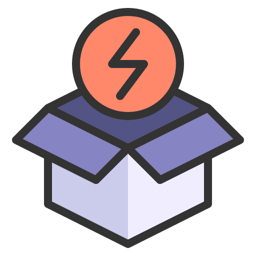 Damaged package shipping and delivery not approved package icon