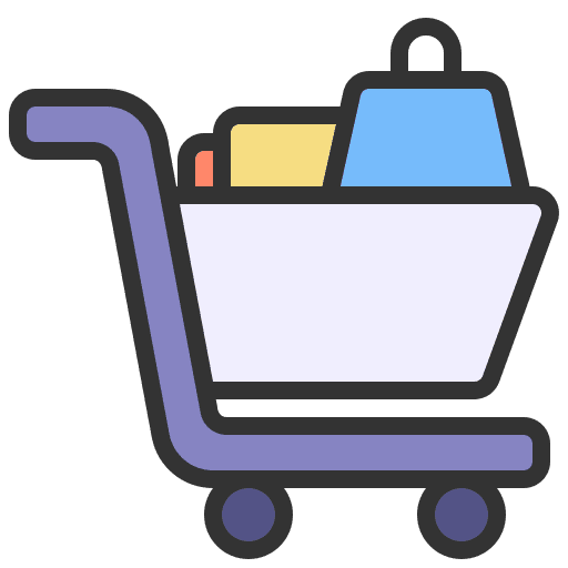 Shopping cart shopping center mobile store smart cart icon
