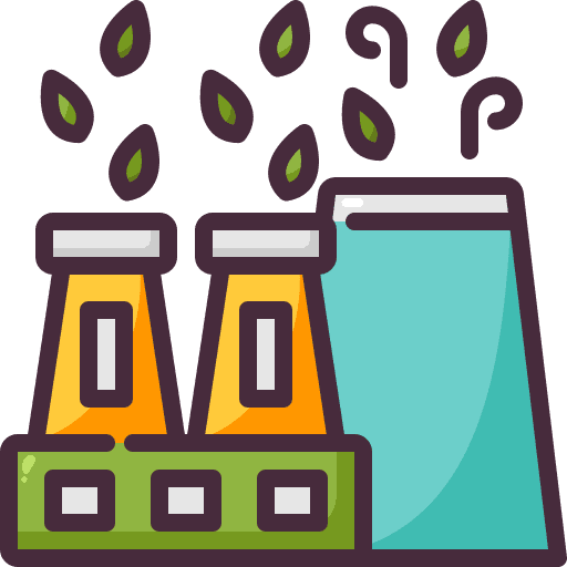 Factory leaf industry ecology icon