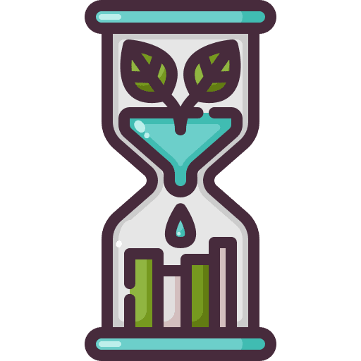 Hourglass ecology history time and date icon