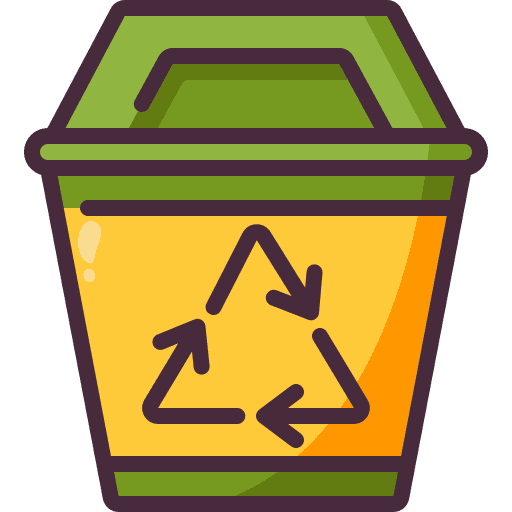Recycle bin rubbish can trash icon