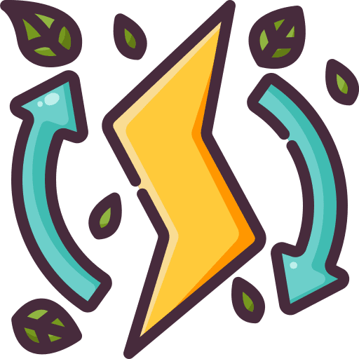 Renewable energy renewable energy ecological light icon