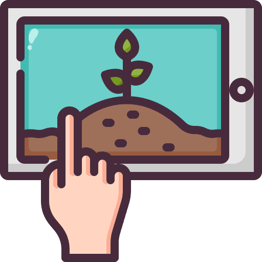 Smart farm smart farm sprout leaf icon