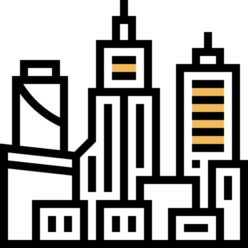 Skyscraper architecture and city skyscraper architectonic icon