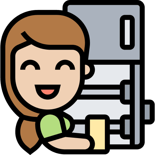 Fridge furniture and household wash housekeeping icon