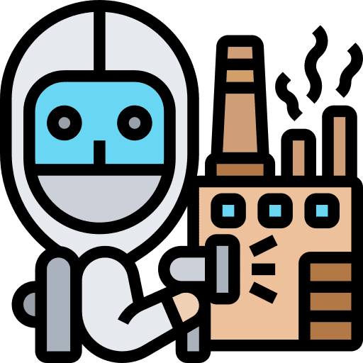 Industrial powerplant healthcare and medical factory icon