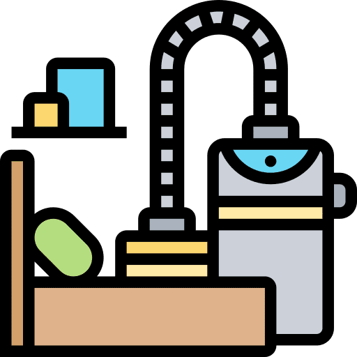 Mattress vacuum cleaner furniture and household cleaning icon