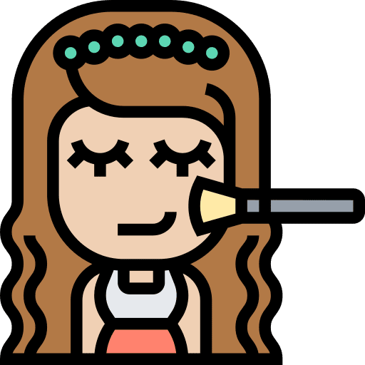 Blush brush girly icons make up kit blush icon