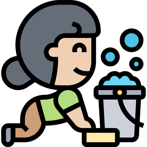 Cleaning bucket brush wash icon Cleaning bucket brush wash icon
