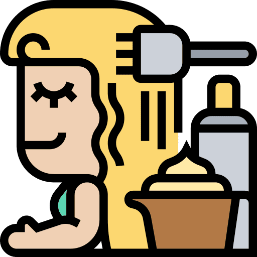 Hair dye hair hairdresser coloring icon