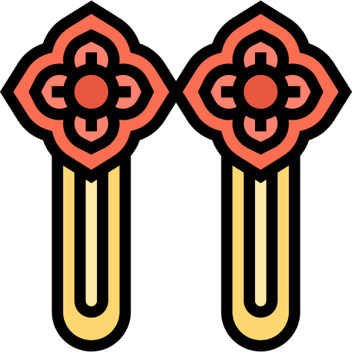 Hair pins hairstyle accessory beauty icon Hair pins hairstyle accessory beauty icon