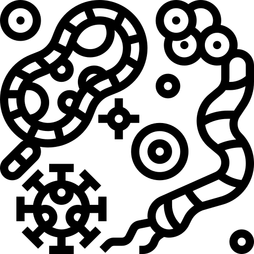 Microbiology disease virus bacteria icon