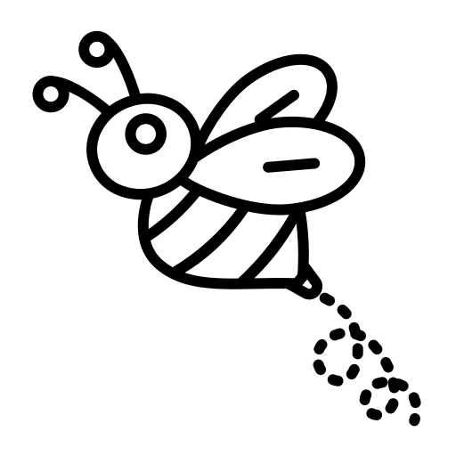 Bee zoology bee animals icon