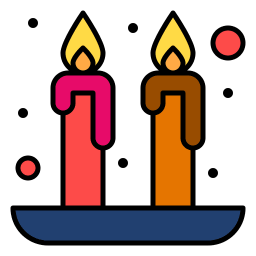 Candle cultures decoration illumination icon