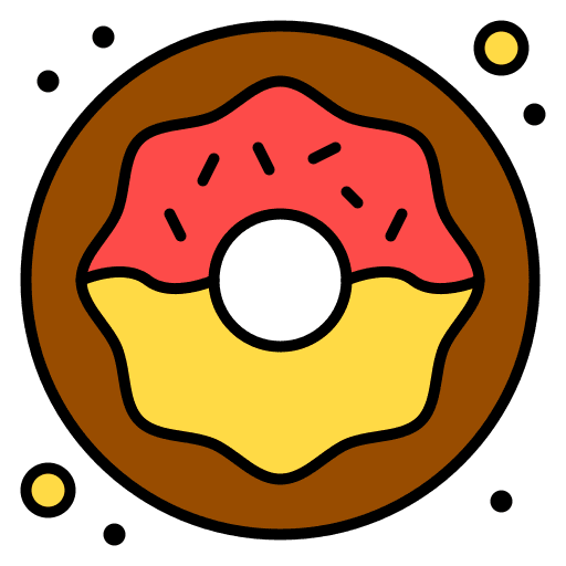 Doughnut donut fast food bakery icon Doughnut donut fast food bakery icon
