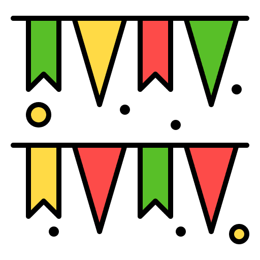 Garland garland birthday and party fun icon Garland garland birthday and party fun icon