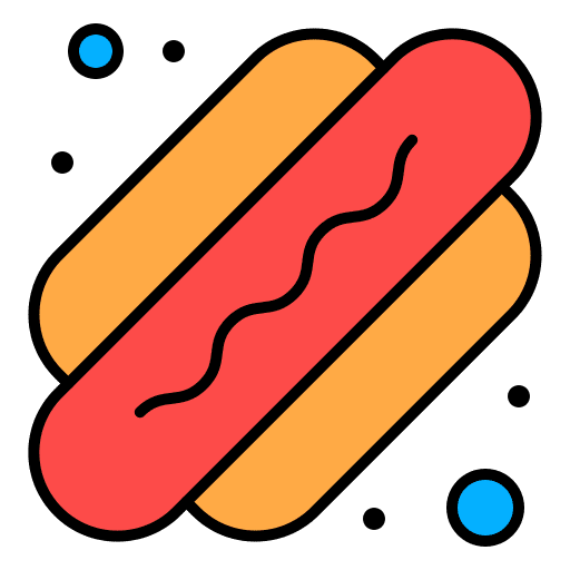 Hot dog sandwich ketchup fast food icon Hot dog sandwich ketchup fast food icon