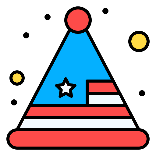 Party hat united states of america cultures celebration icon Party hat united states of america cultures celebration icon