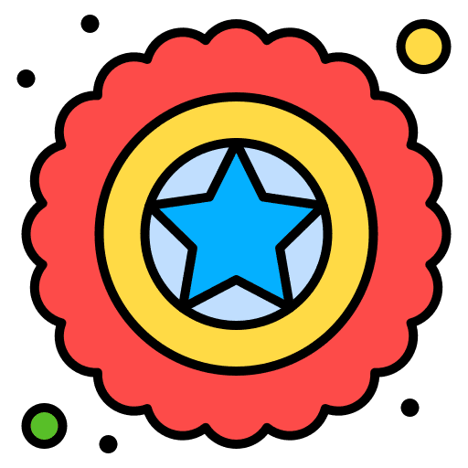 Badge award sports and competition star icon Badge award sports and competition star icon