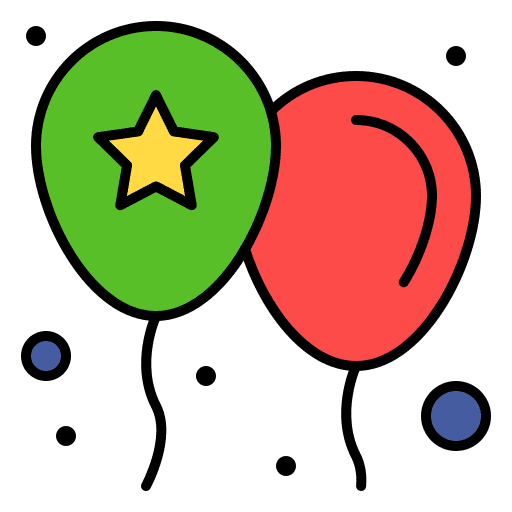 Balloons star birthday and party birthday icon Balloons star birthday and party birthday icon