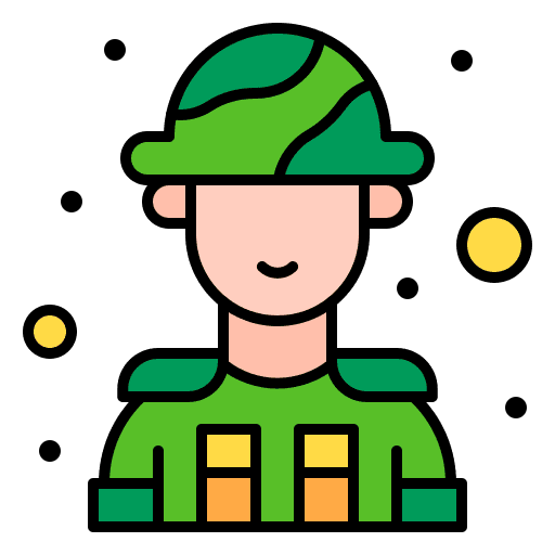 Soldier male user military icon Soldier male user military icon
