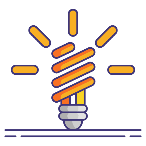 Bulb energy saving light saving tubular icon