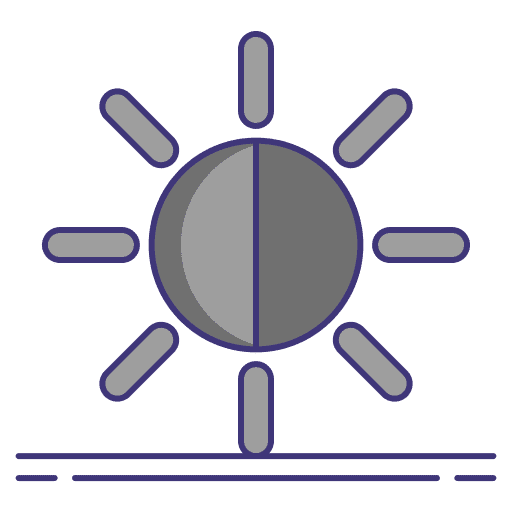 Dark contrast sun darkness icon