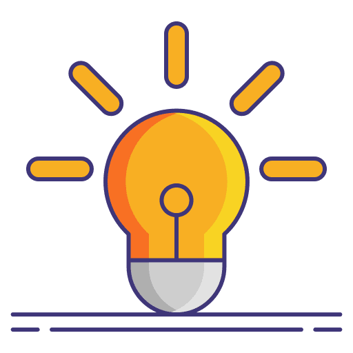 Light bulb tools and utensils shine icon
